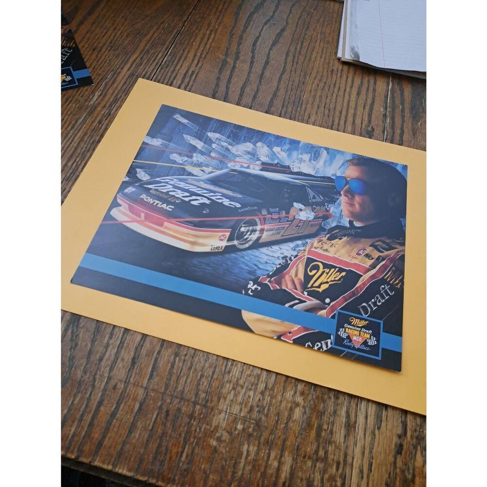 Vintage Rusty Wallace 8x10 Driver Card Miller Genuine Draft MGD #27 Spec Nascar